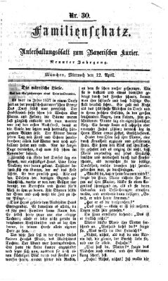 Familienschatz (Bayerischer Kurier) Mittwoch 12. April 1865