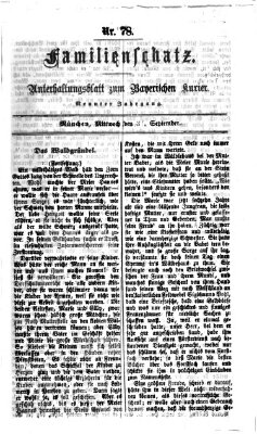 Familienschatz (Bayerischer Kurier) Mittwoch 27. September 1865