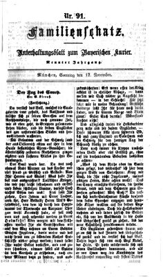 Familienschatz (Bayerischer Kurier) Sonntag 12. November 1865