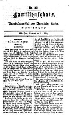 Familienschatz (Bayerischer Kurier) Mittwoch 21. März 1866