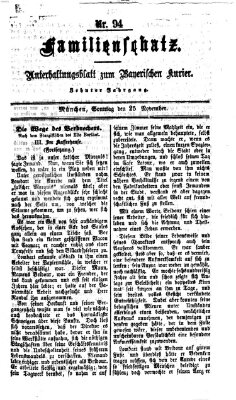 Familienschatz (Bayerischer Kurier) Sonntag 25. November 1866