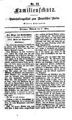 Familienschatz (Bayerischer Kurier) Mittwoch 20. März 1867