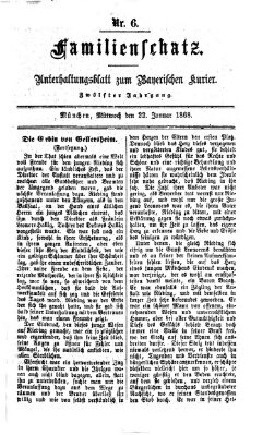 Familienschatz (Bayerischer Kurier) Mittwoch 22. Januar 1868