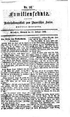 Familienschatz (Bayerischer Kurier) Mittwoch 26. Februar 1868