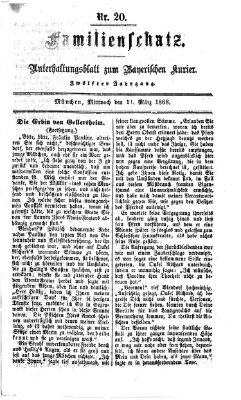 Familienschatz (Bayerischer Kurier) Mittwoch 11. März 1868