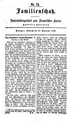 Familienschatz (Bayerischer Kurier) Mittwoch 23. September 1868