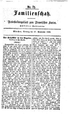 Familienschatz (Bayerischer Kurier) Sonntag 27. September 1868