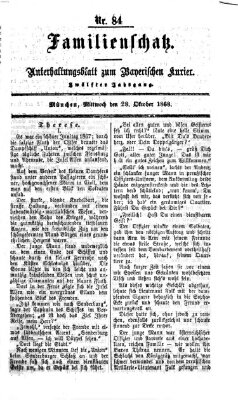 Familienschatz (Bayerischer Kurier) Mittwoch 28. Oktober 1868