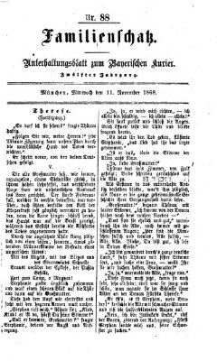 Familienschatz (Bayerischer Kurier) Mittwoch 11. November 1868