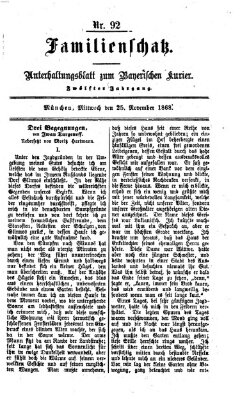 Familienschatz (Bayerischer Kurier) Mittwoch 25. November 1868