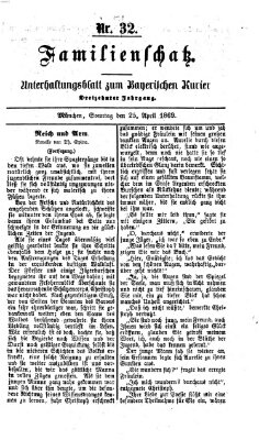 Familienschatz (Bayerischer Kurier) Sonntag 25. April 1869