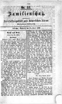 Familienschatz (Bayerischer Kurier) Mittwoch 28. April 1869