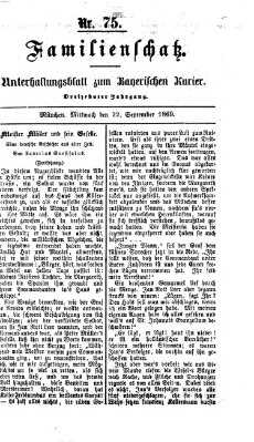 Familienschatz (Bayerischer Kurier) Mittwoch 22. September 1869