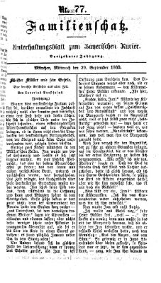 Familienschatz (Bayerischer Kurier) Mittwoch 29. September 1869