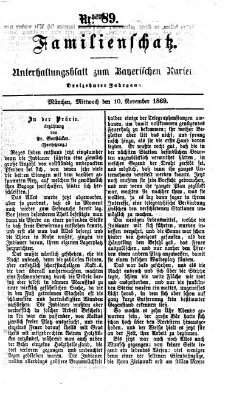 Familienschatz (Bayerischer Kurier) Mittwoch 10. November 1869