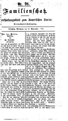 Familienschatz (Bayerischer Kurier) Mittwoch 17. November 1869