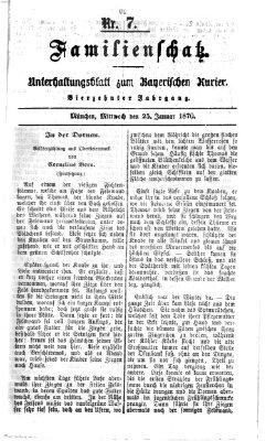 Familienschatz (Bayerischer Kurier) Dienstag 25. Januar 1870