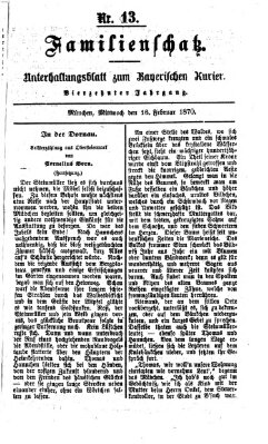 Familienschatz (Bayerischer Kurier) Mittwoch 16. Februar 1870