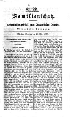 Familienschatz (Bayerischer Kurier) Sonntag 20. März 1870