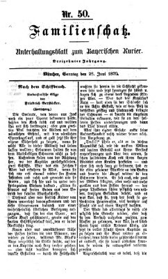 Familienschatz (Bayerischer Kurier) Sonntag 26. Juni 1870