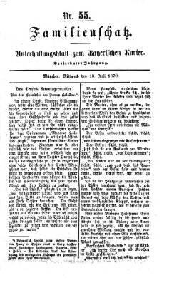 Familienschatz (Bayerischer Kurier) Mittwoch 13. Juli 1870