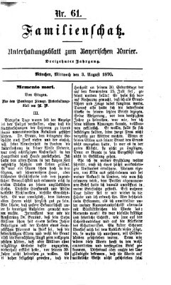 Familienschatz (Bayerischer Kurier) Mittwoch 3. August 1870