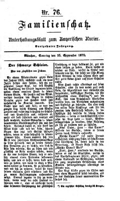 Familienschatz (Bayerischer Kurier) Sonntag 25. September 1870