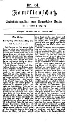 Familienschatz (Bayerischer Kurier) Mittwoch 12. Oktober 1870