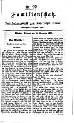 Familienschatz (Bayerischer Kurier) Mittwoch 23. November 1870