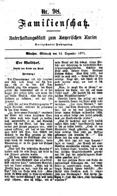 Familienschatz (Bayerischer Kurier) Mittwoch 14. Dezember 1870