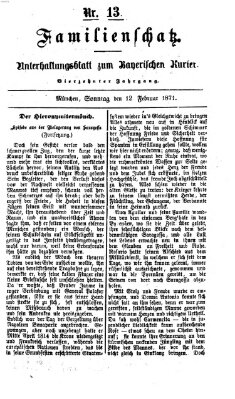 Familienschatz (Bayerischer Kurier) Sonntag 12. Februar 1871