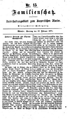 Familienschatz (Bayerischer Kurier) Sonntag 19. Februar 1871