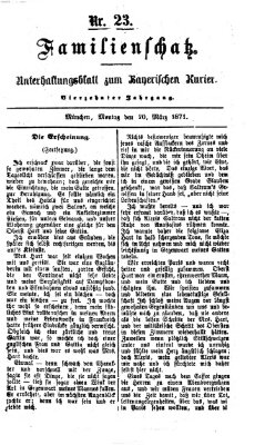 Familienschatz (Bayerischer Kurier) Montag 20. März 1871