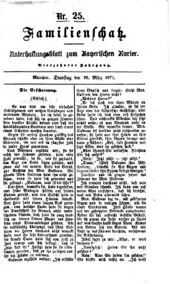 Familienschatz (Bayerischer Kurier) Dienstag 28. März 1871