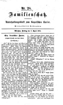 Familienschatz (Bayerischer Kurier) Freitag 7. April 1871