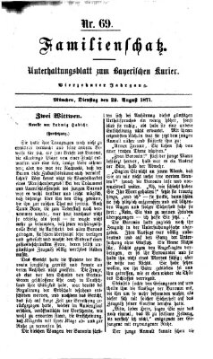 Familienschatz (Bayerischer Kurier) Dienstag 29. August 1871