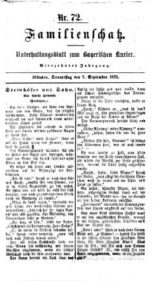 Familienschatz (Bayerischer Kurier) Donnerstag 7. September 1871