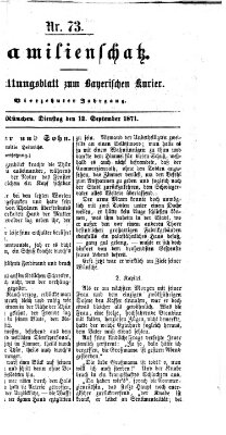 Familienschatz (Bayerischer Kurier) Dienstag 12. September 1871