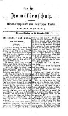 Familienschatz (Bayerischer Kurier) Dienstag 14. November 1871