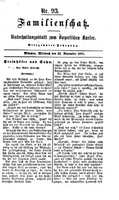 Familienschatz (Bayerischer Kurier) Mittwoch 22. November 1871