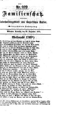 Familienschatz (Bayerischer Kurier) Samstag 23. Dezember 1871