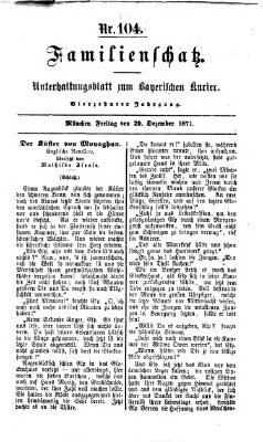 Familienschatz (Bayerischer Kurier) Freitag 29. Dezember 1871