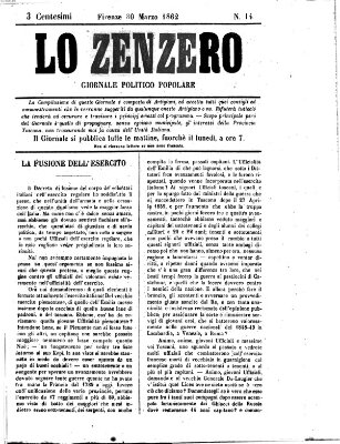 Lo Zenzero Sonntag 30. März 1862