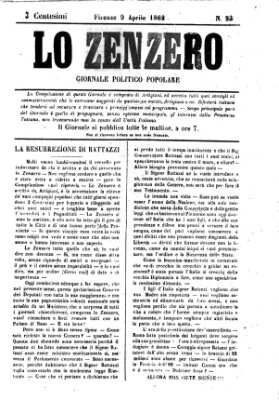 Lo Zenzero Mittwoch 9. April 1862