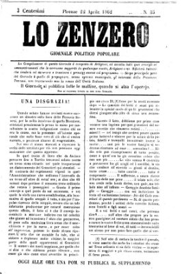 Lo Zenzero Dienstag 22. April 1862