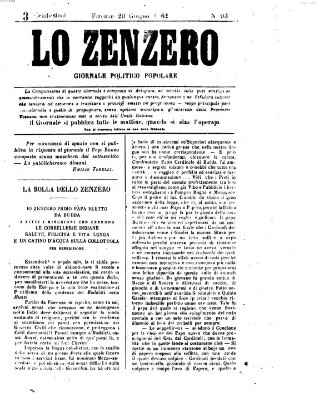 Lo Zenzero Freitag 20. Juni 1862