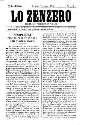 Lo Zenzero Montag 4. August 1862