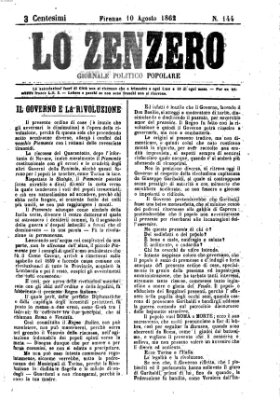 Lo Zenzero Sonntag 10. August 1862