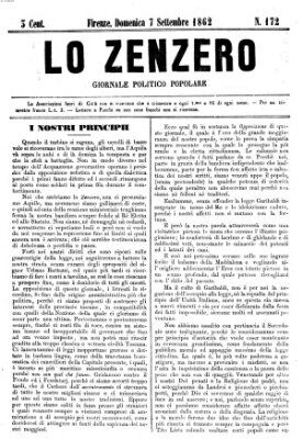 Lo Zenzero Sonntag 7. September 1862