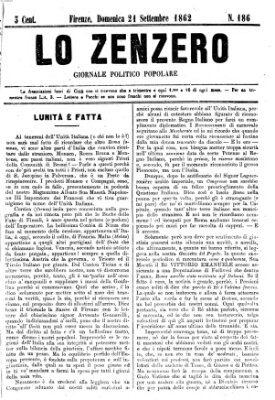 Lo Zenzero Sonntag 21. September 1862